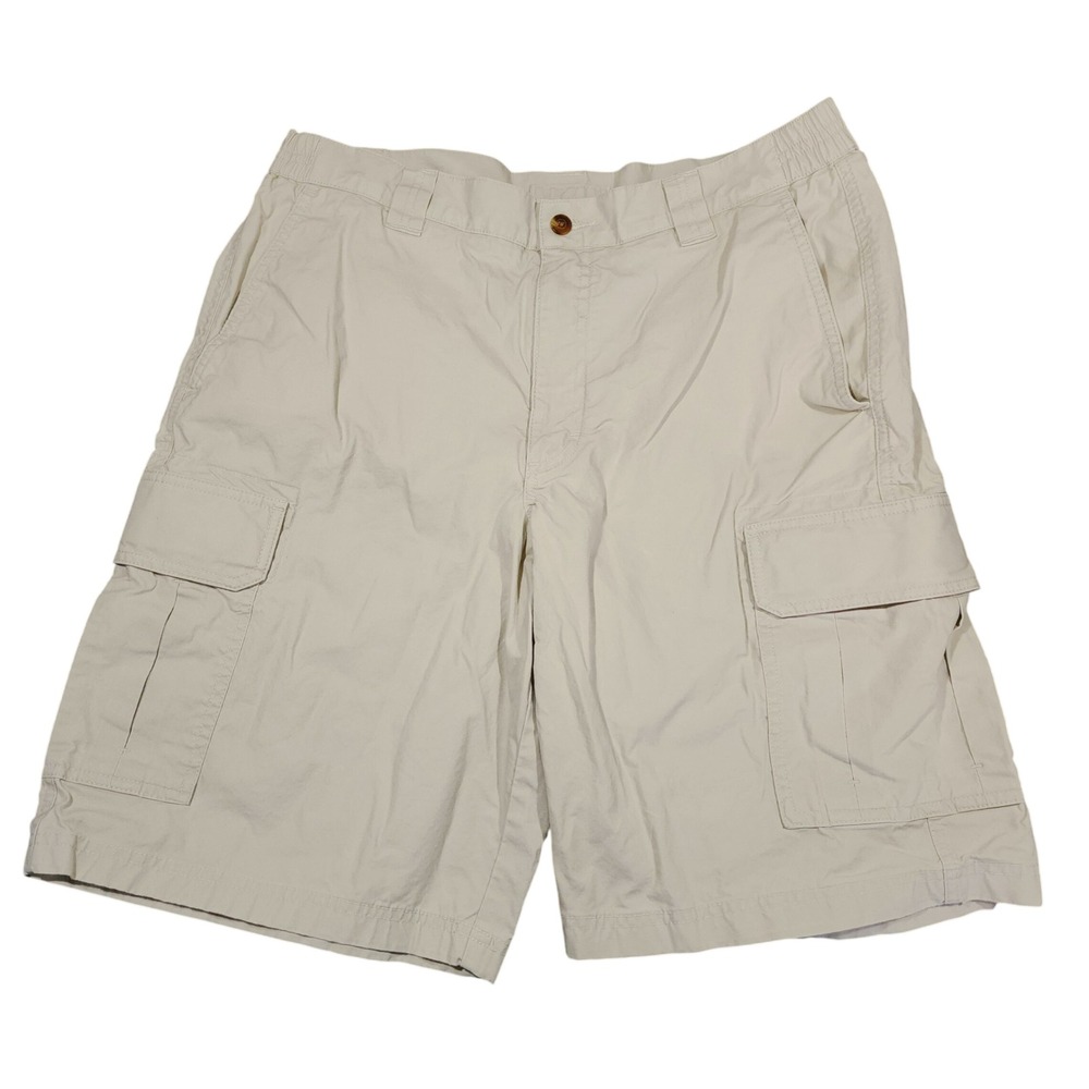 LL Bean‎ Cargo Shorts 34W* Men Cream Comfort Fit Grunge Gorpcore Hike 10.5" 21"
